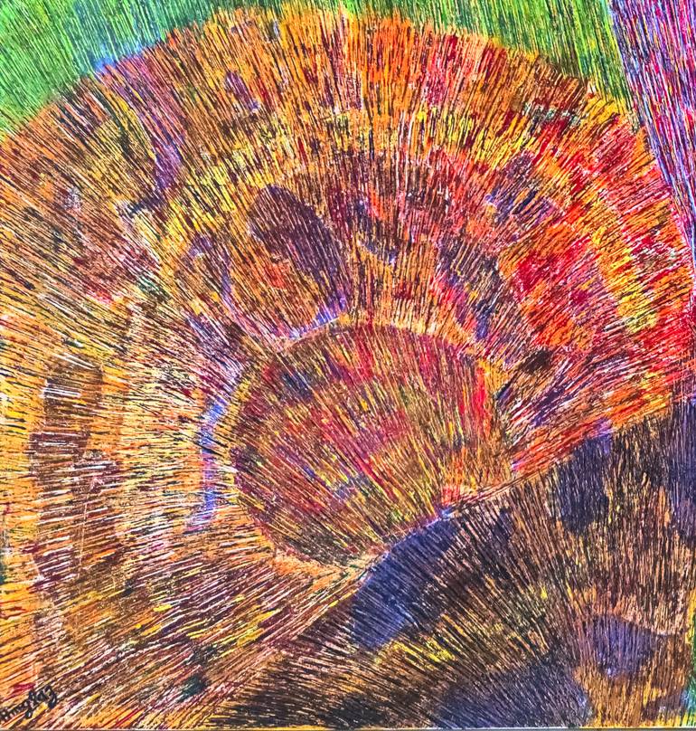 Original Impressionism Abstract Painting by Hinglaz Bardoloi