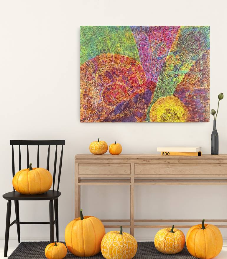 Original Impressionism Abstract Painting by Hinglaz Bardoloi