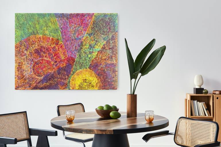 Original Impressionism Abstract Painting by Hinglaz Bardoloi