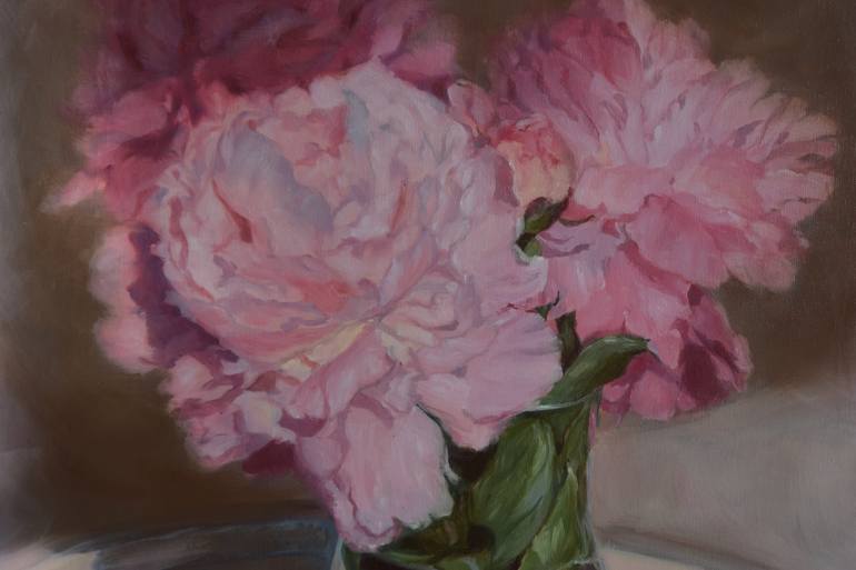 Original Fine Art Floral Painting by Silvia Haban