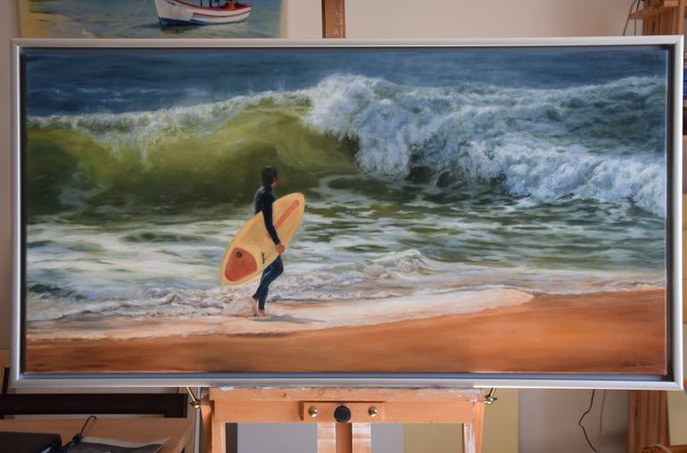 Original Figurative Seascape Painting by Silvia Haban