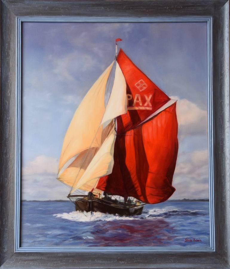 Original Realism Sailboat Painting by Silvia Haban