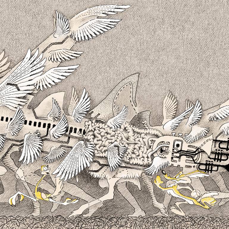 Original Contemporary Horse Drawing by Parsyn Faljano