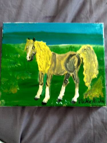 Print of Abstract Horse Paintings by Vicki Neale