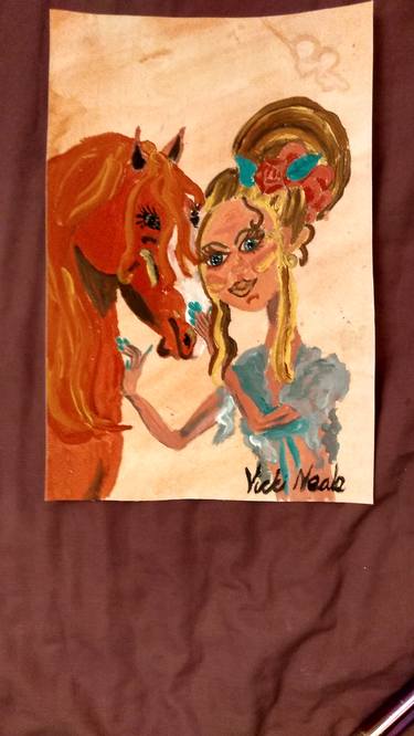 Print of Abstract Expressionism Horse Paintings by Vicki Neale