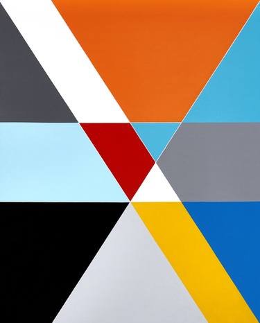 Original Abstract Geometric Painting by Carlos Presto