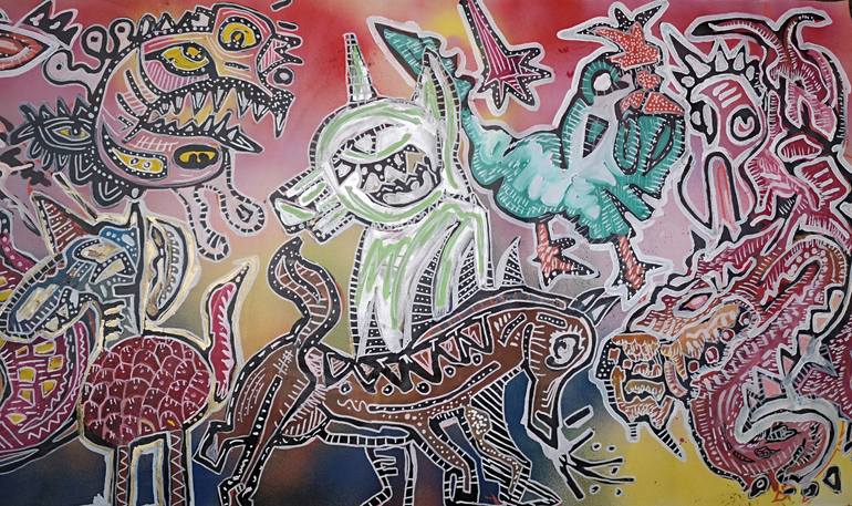 Original Cubism Animal Painting by Andrea Boscaro