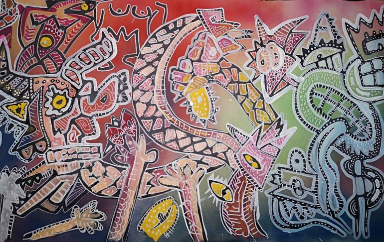 Original Cubism Animal Painting by Andrea Boscaro