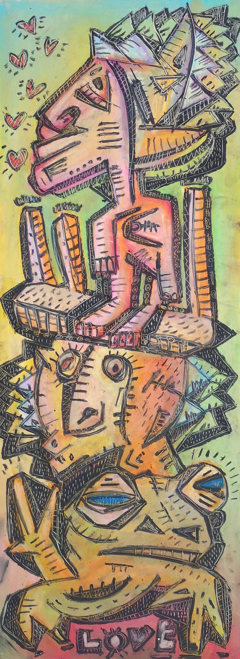 Original Street Art Comics Paintings by Andrea Boscaro