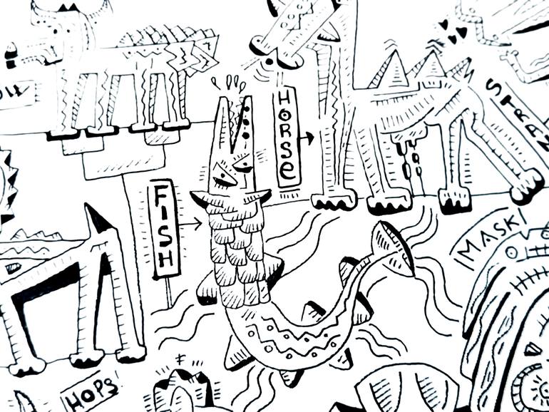 Original Illustration Cartoon Painting by Andrea Boscaro