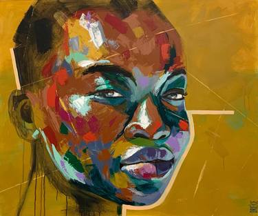 Original Abstract Portrait Painting by Driekie Van Wyk