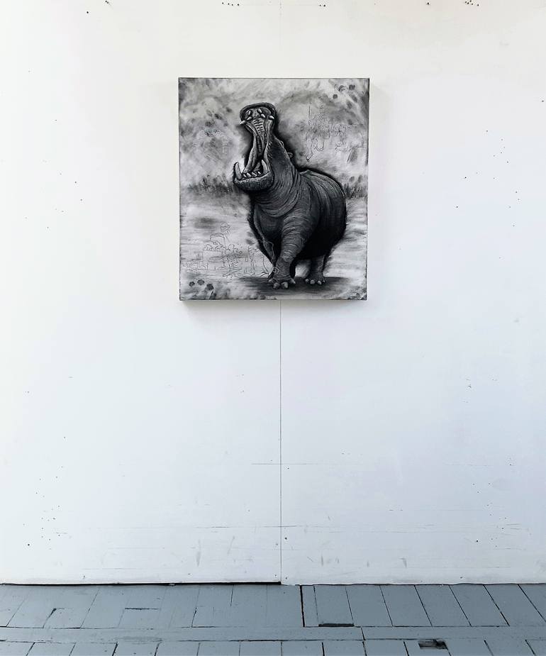 Original Expressionism Animal Drawing by Tom Van Herrewege