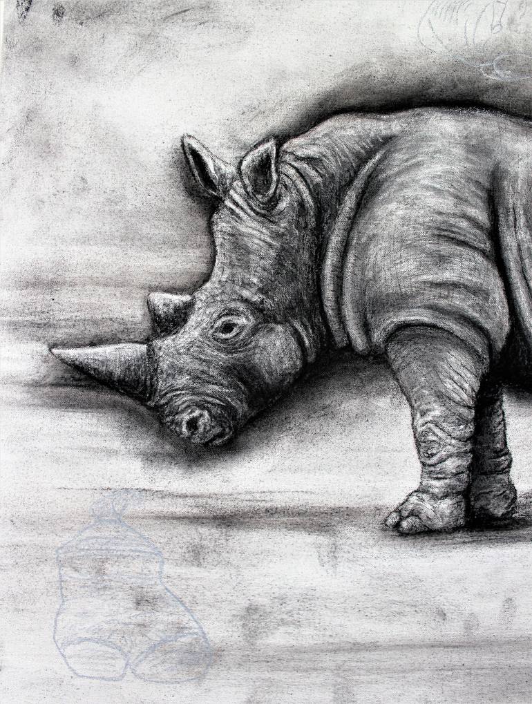 Original Expressionism Animal Drawing by Tom Van Herrewege