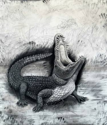 Saatchi Art Artist Tom Van Herrewege; Drawings, “The Nile Crocodile” #art