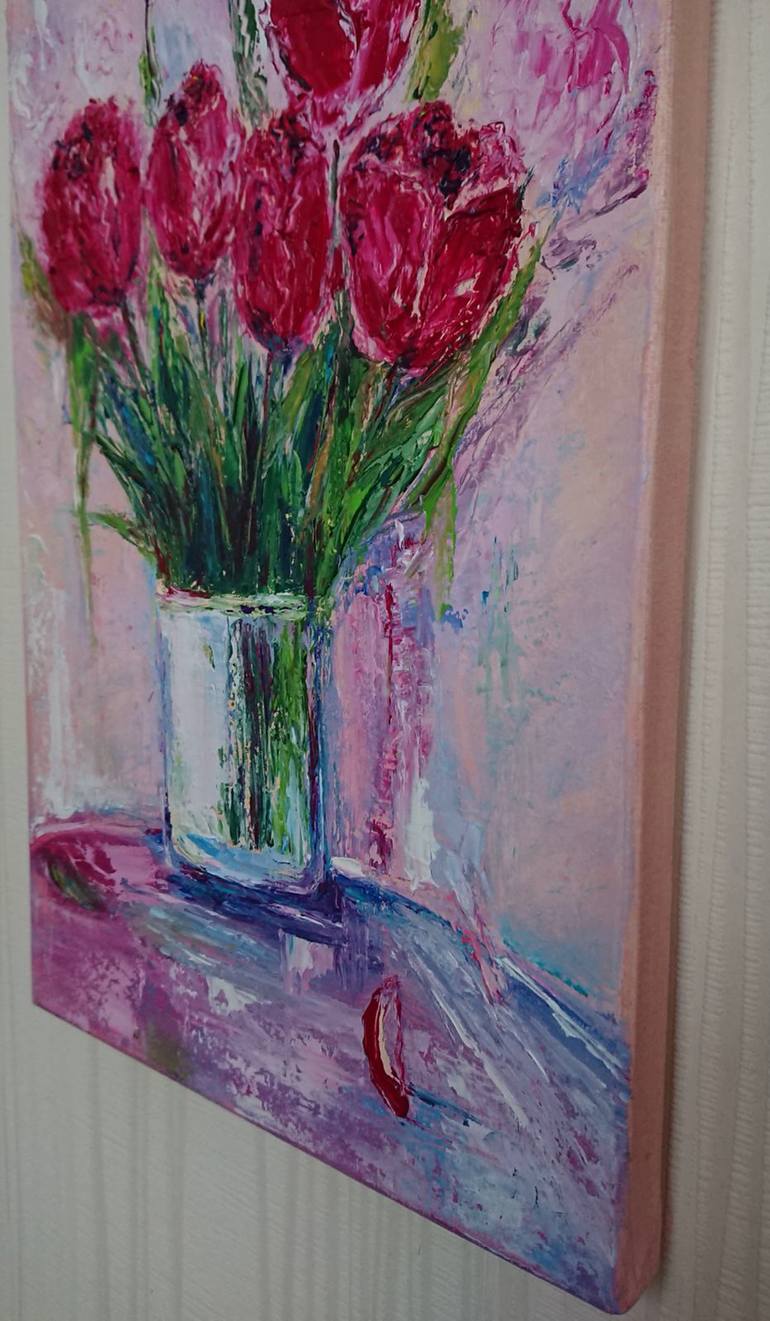 Original Impressionism Floral Painting by VIKTOR VOLKOV