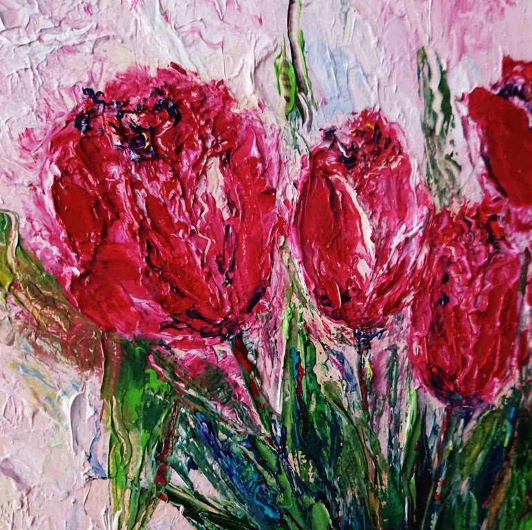 Original Impressionism Floral Painting by VIKTOR VOLKOV