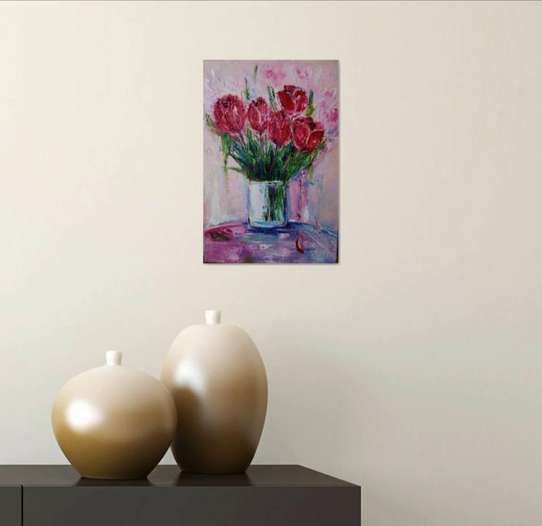 Original Impressionism Floral Painting by VIKTOR VOLKOV