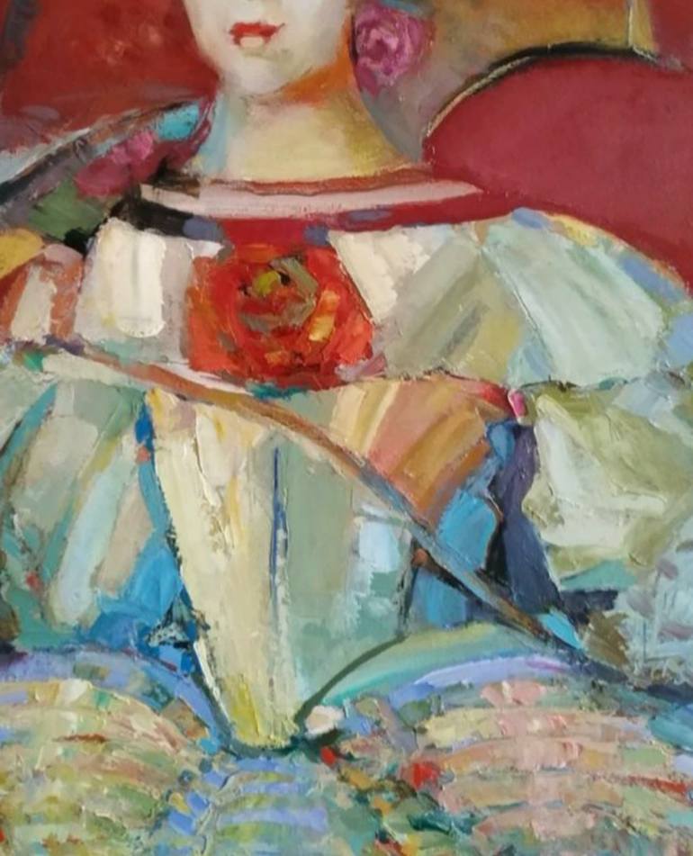 Original Impressionism People Painting by Viktor Volkov