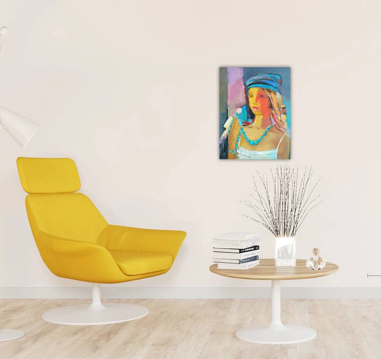 Original Abstract People Painting by Viktor Volkov