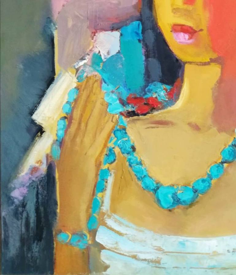 Original Abstract People Painting by Viktor Volkov
