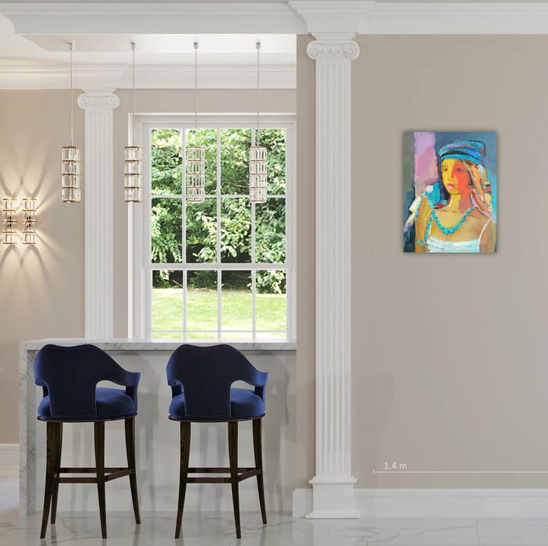 Original Abstract People Painting by Viktor Volkov