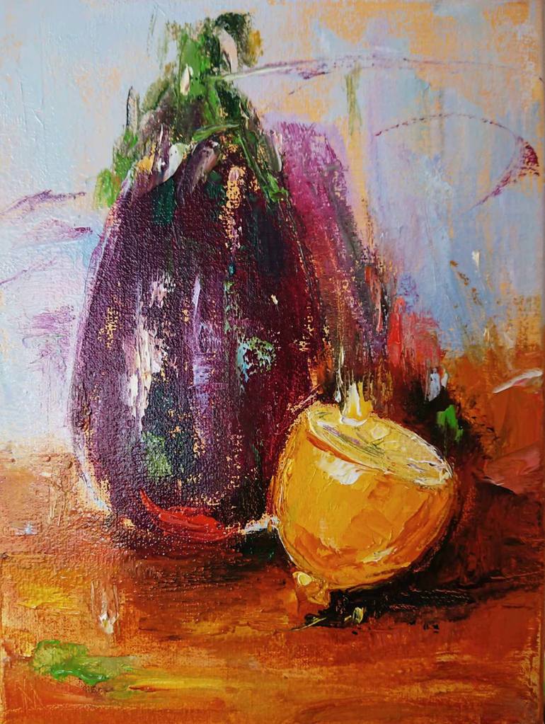 Original Abstract Still Life Painting by VIKTOR VOLKOV