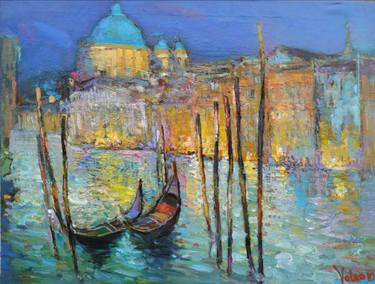Evening "Grand Canal" in Venice  70*54 cm 2021 thumb
