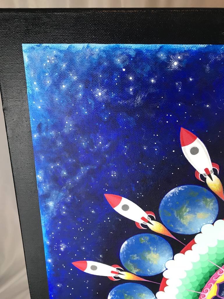 Original Modern Outer Space Painting by Steve Stefanko