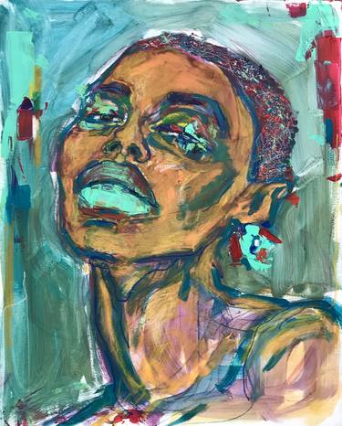 Original Abstract Expressionism Portrait Paintings by Ioana Cristodorescu