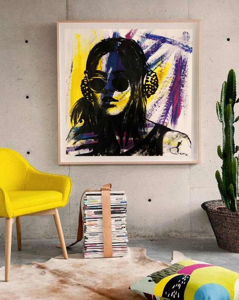 Original Abstract Expressionism People Painting by Valera Hrishanin