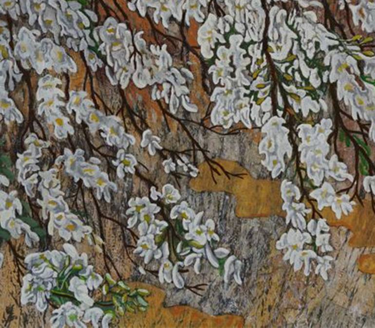 Original Impressionism Floral Painting by Tuan Anh Le