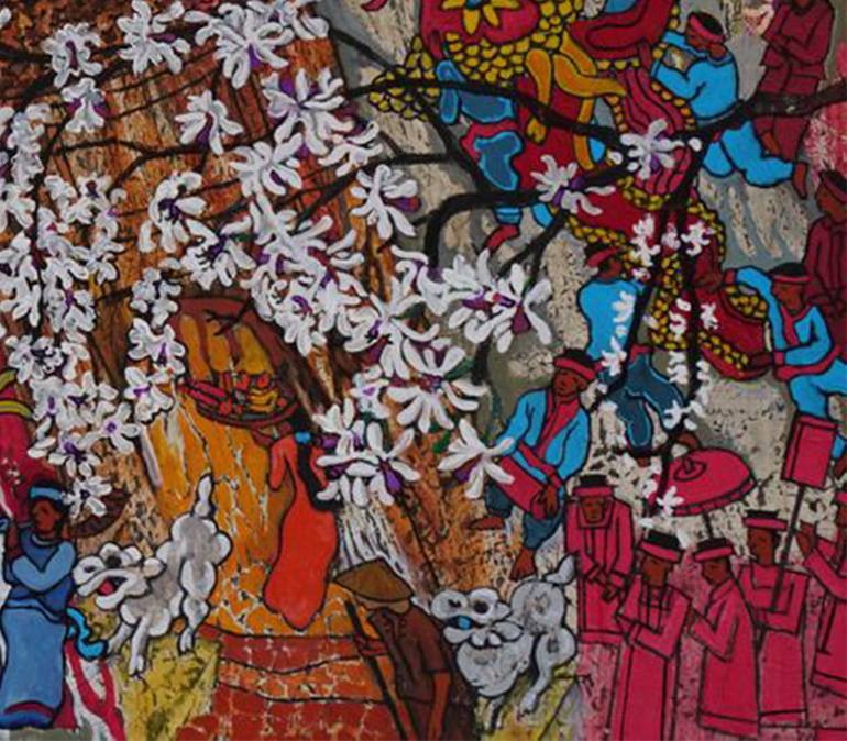 Original Impressionism Floral Painting by Tuan Anh Le