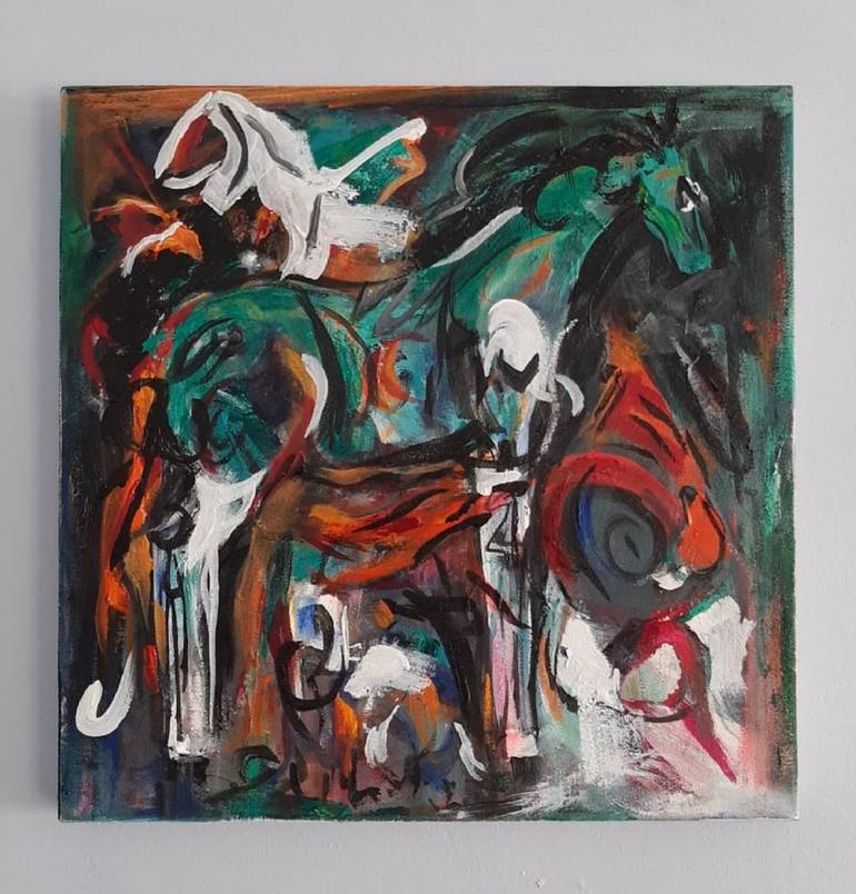 Original Abstract Expressionism Abstract Painting by Eira Sands