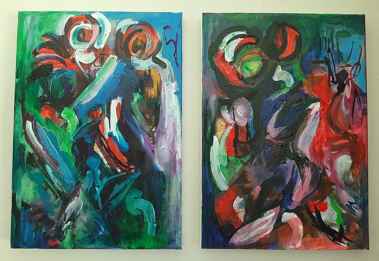 Original Abstract Expressionism Abstract Painting by Eira Sands