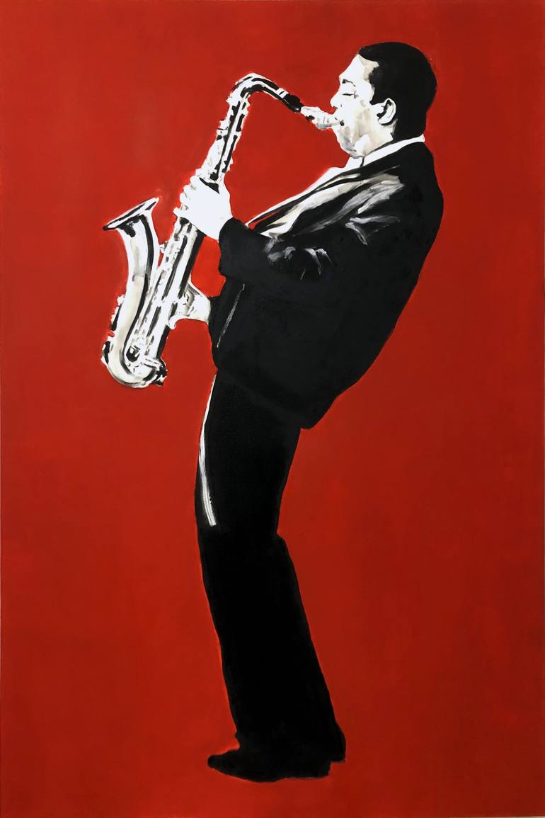 John Coltrane Painting by Alessandro Curadi | Saatchi Art