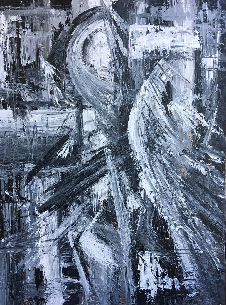 Texture Black And White I Painting By Erin Cooke Saatchi Art