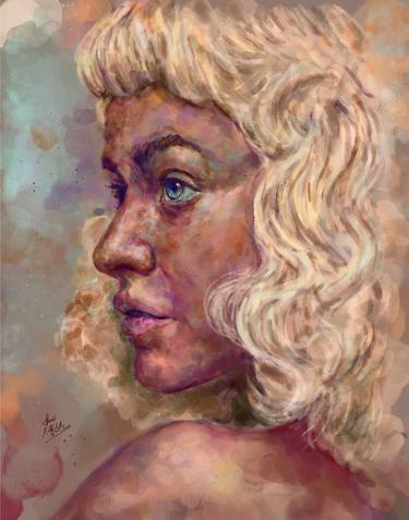 christina aguilera Digital Watercolor Study thumb