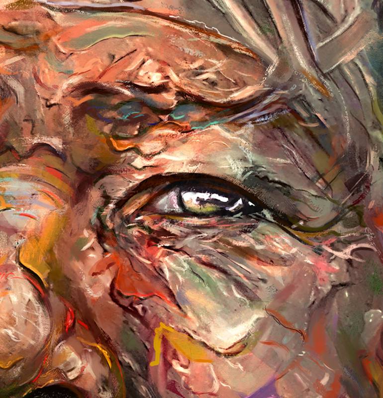 Original Abstract People Painting by Ahmed Karam
