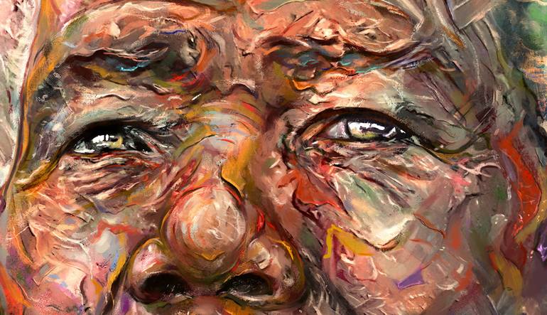 Original Abstract People Painting by Ahmed Karam