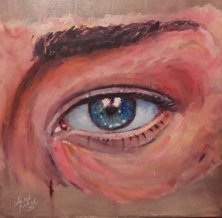 paintings of eyes with acrylic paint