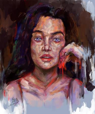 Original Abstract Portrait Digital by Ahmed Karam