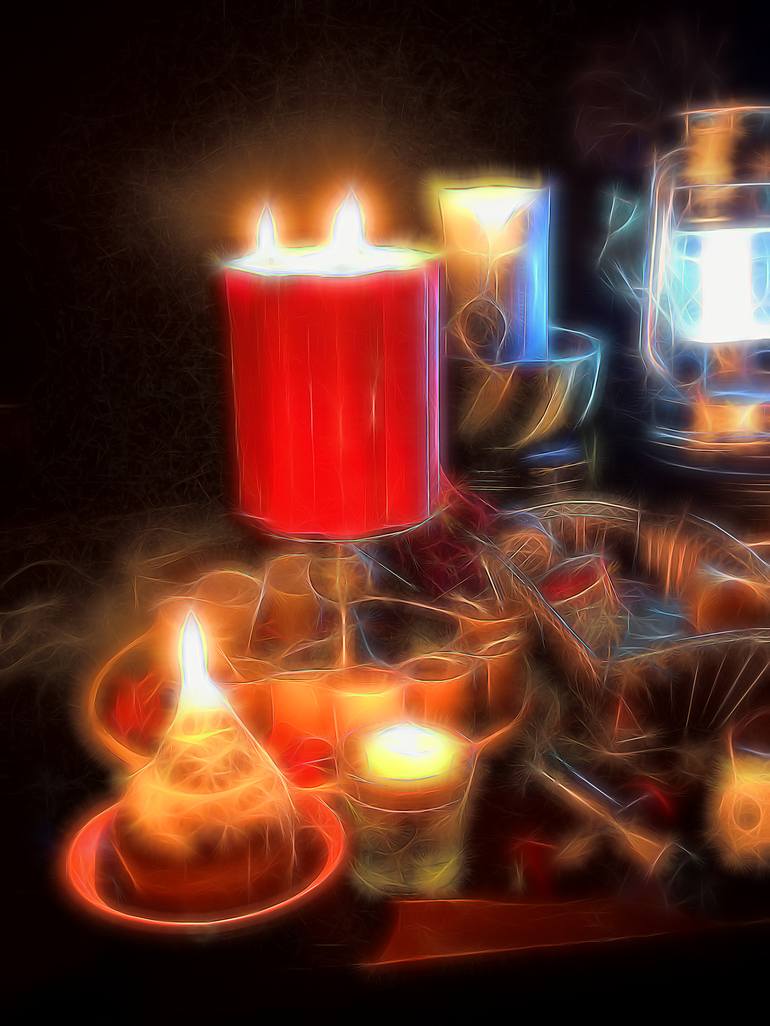 Candle Light Still Life - Print