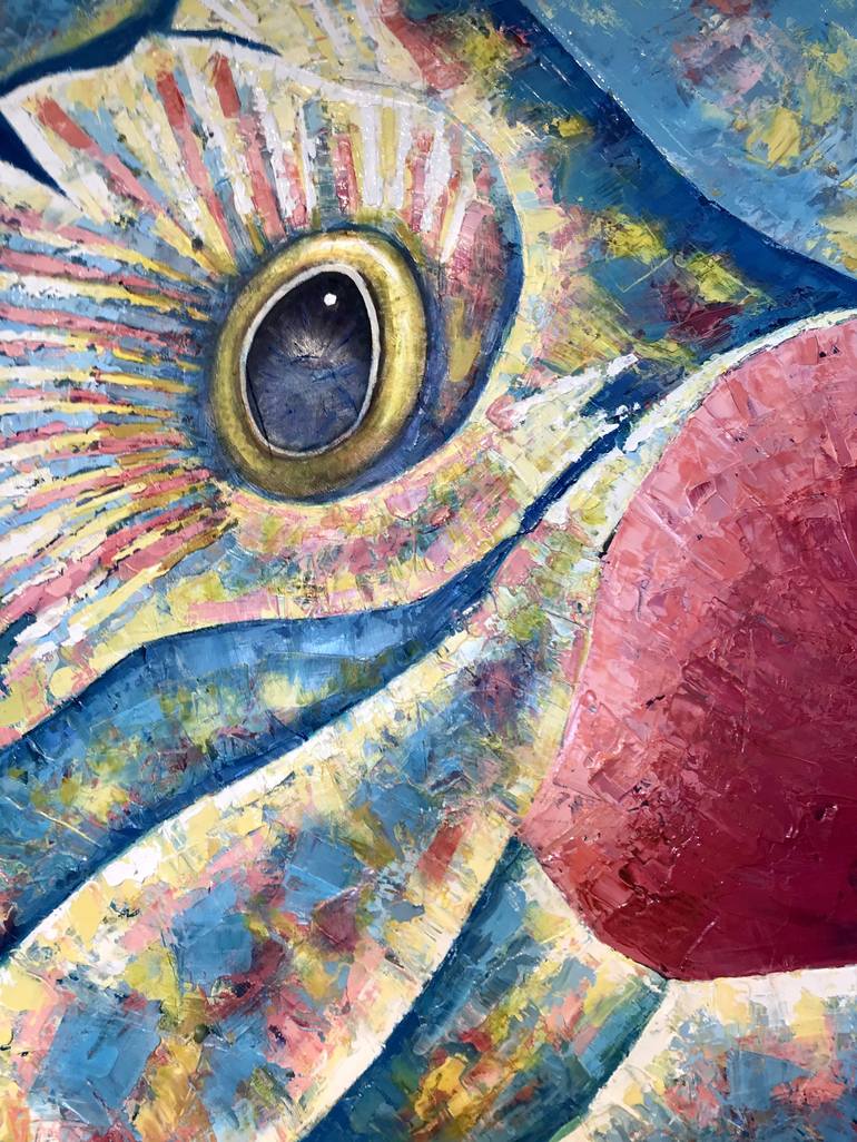 Original Abstract Fish Painting by Alicia Zemanek