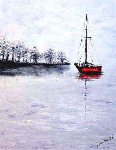 Print of Boat Paintings by Virginia Praschnik