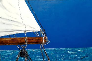 Print of Fine Art Sailboat Paintings by Virginia Praschnik