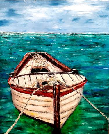 Original Boat Paintings by Virginia Praschnik