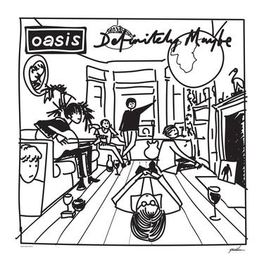 Oasis-Definitely Maybe Print on Canvas thumb