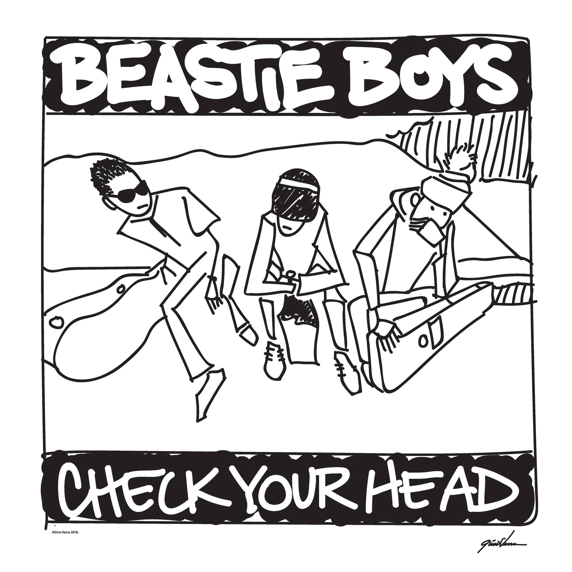 Beastie Boys-Check Your Head Stick Figures 36x36 Print on