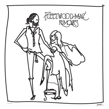 Fleetwood Mac-Rumors Stick Figures 36"x36" printed on Canvas thumb