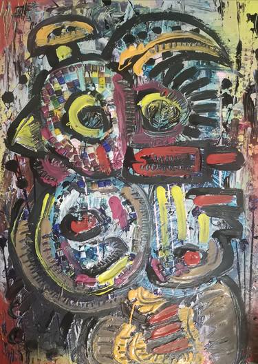 Original Abstract Expressionism Abstract Collage by Tania Sacrato